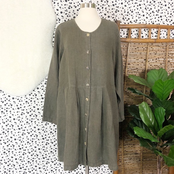 bryn Walker Jackets & Blazers - Bryn Walker | Gemma Linen Boho Button Tunic Jacket